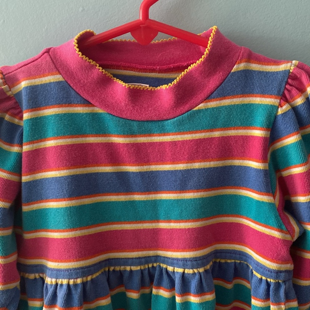 GYMBOREE TODDLER DRESS PRETTY STRIPED LONG SLEEVE SIZE M EUC - Picture 4 of 7